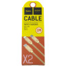 Original hoco. X2 charging cable 3in1 gold