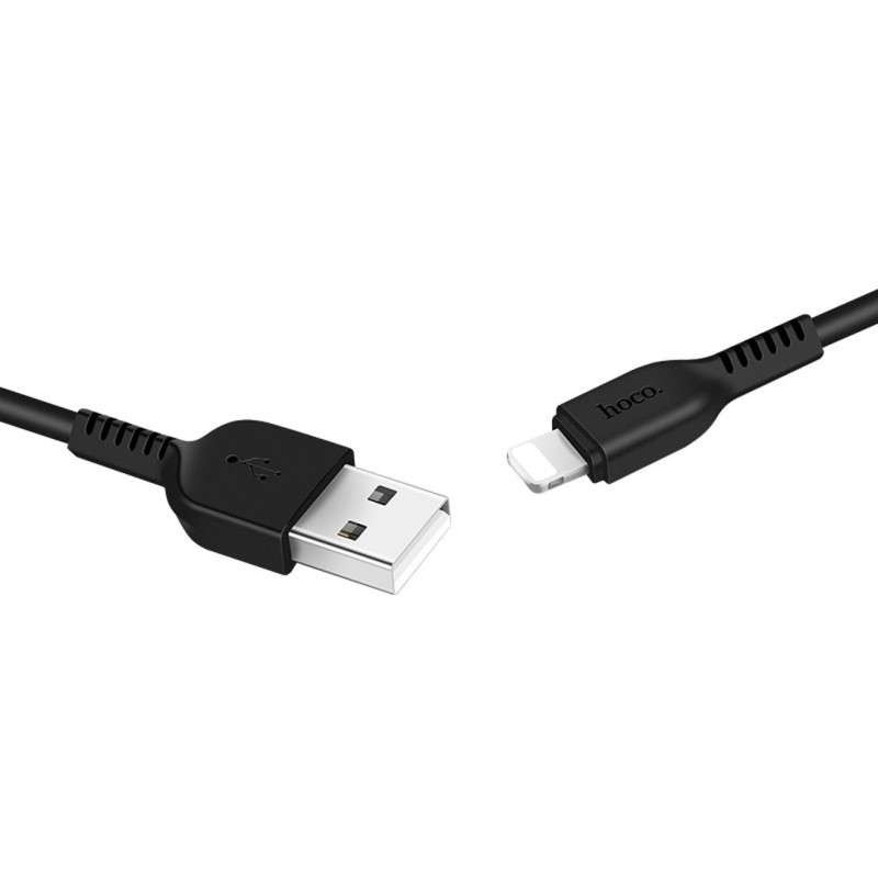 Original hoco. X20 charging lightning cable 3m white, black