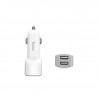 Original hoco. Z23 dual USB car charger with microUB cable white