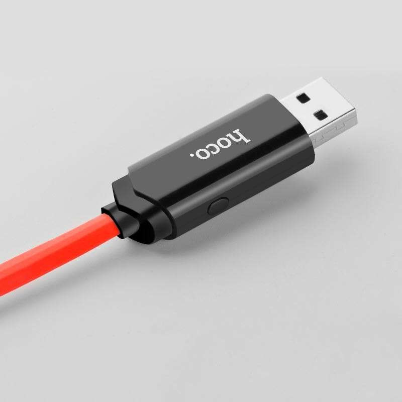 Original hoco. U29 charging microUSB cable white, red