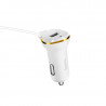 Original hoco. Z14 car charger with lightning cable and USB