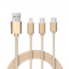 Original hoco. X2 charging cable 3in1 gold