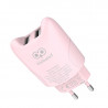 Original hoco. KC1A kikibelief dual USB charger black, pink