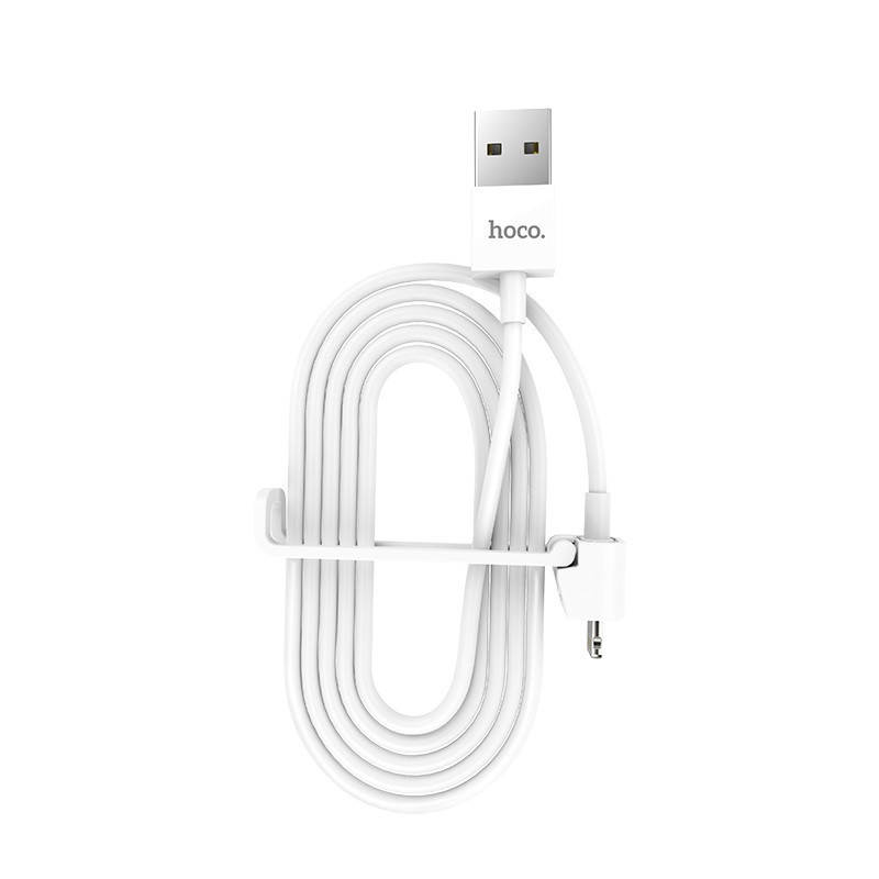 Original hoco. X31 charging lightning cable with holder white