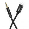 Original hoco. UPA13 lightning to 3.5mm audio cable black