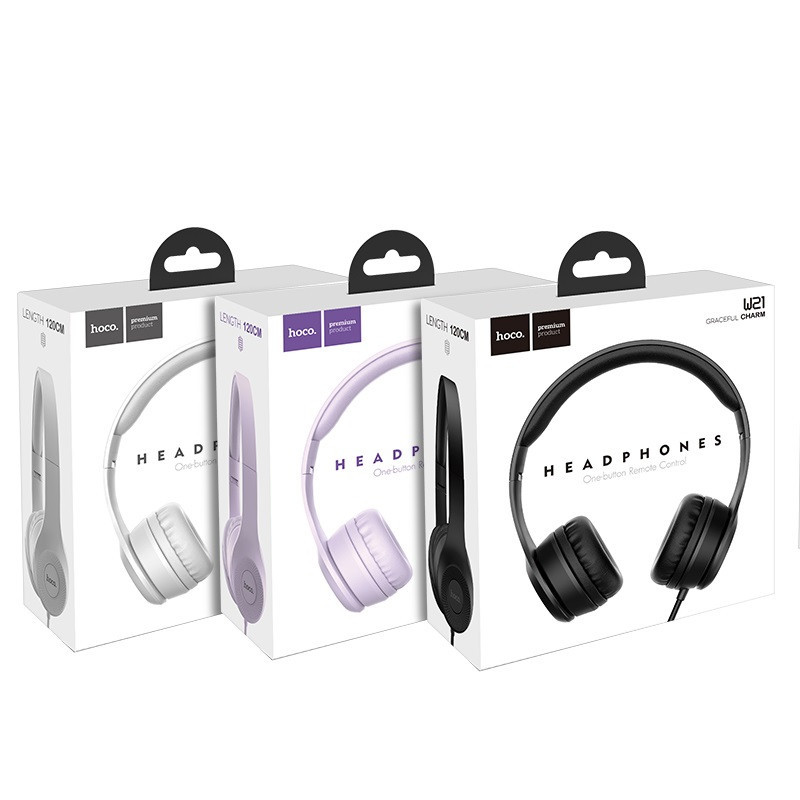 Original hoco. W21 headset purple, grey, black