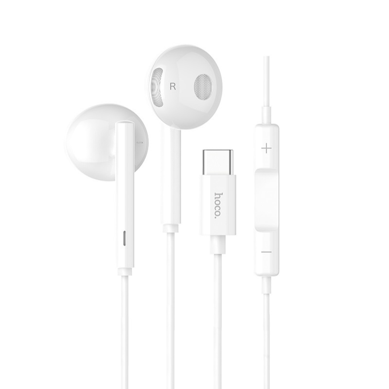 Original hoco. L10 earphones with type-c connector white