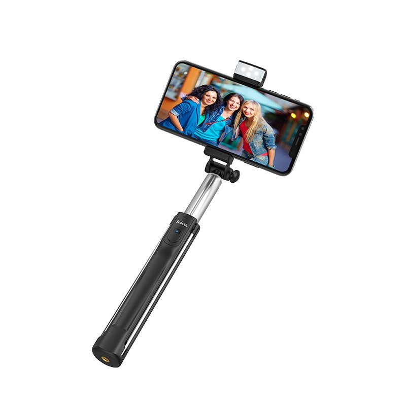 Originál 2v1 bezdrôtový tripod a selfie tyč so svetlom hoco.