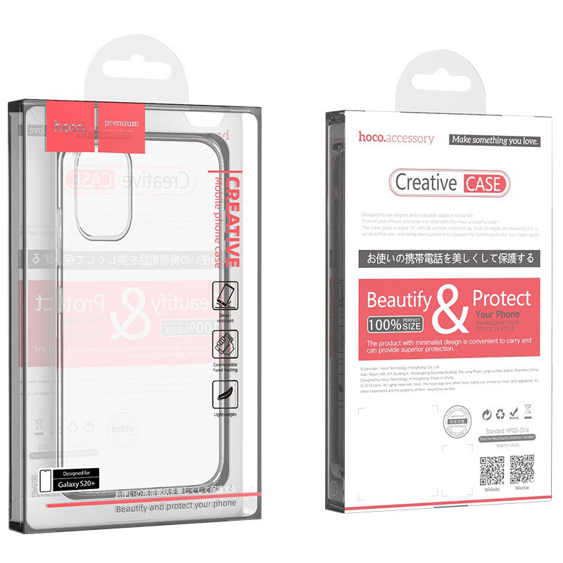 Original hoco. transparent smartphone cover light series for