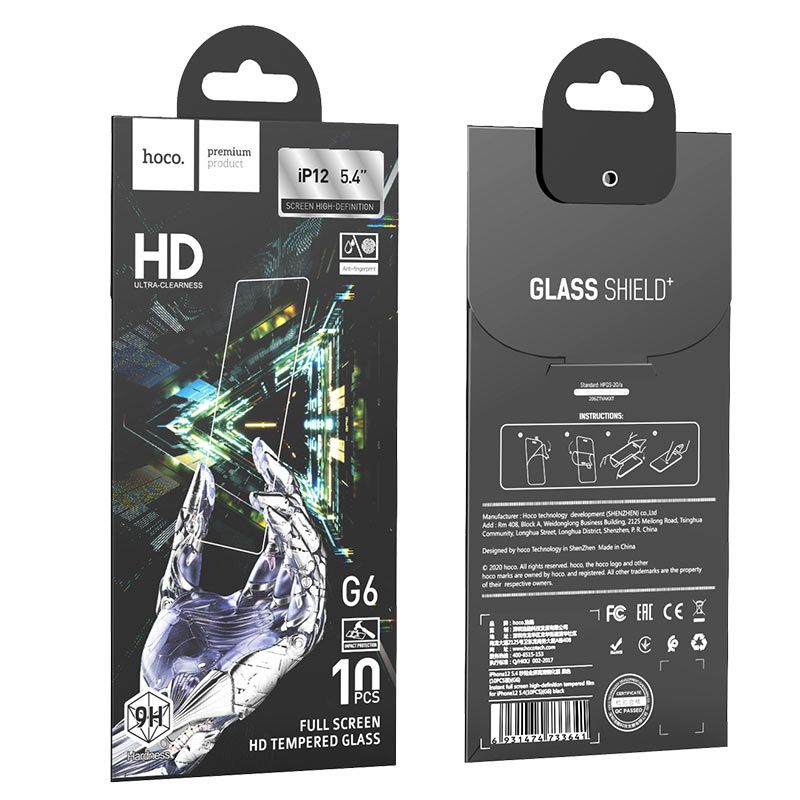 Original hoco. tempered glass G6 full screen HD for iPhone 12