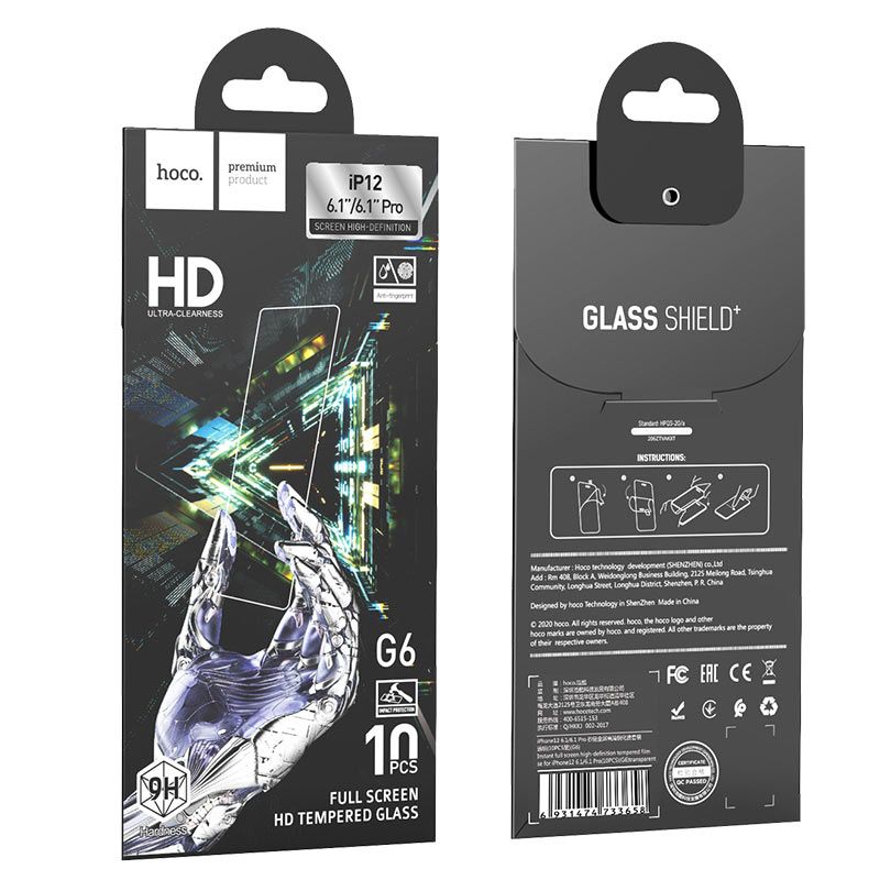 Original hoco. tempered glass G6 full screen HD for iPhone 12 /