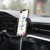 Original hoco. S25 smartphone holder for car air outlet black