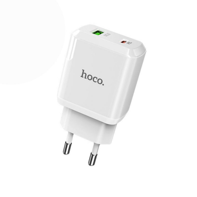 Original hoco. N5 20W dual port fast charger white