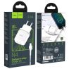 Original hoco. N4 dual USB charging set with type-c cable white