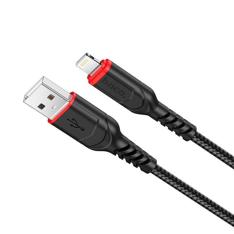 Original hoco. X59 charging lightning cable 1m blue, black, red
