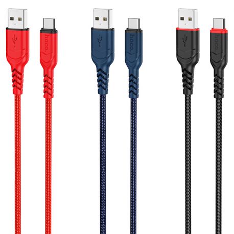 Original hoco. X59 charging type-c cable 1m red, blue, black